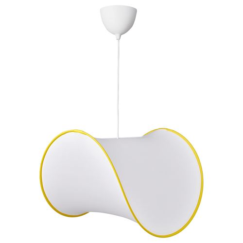 IKEA - GREJSIMOJS/HAVSDJUP, pendant lamp, white/yellow, 45 cm