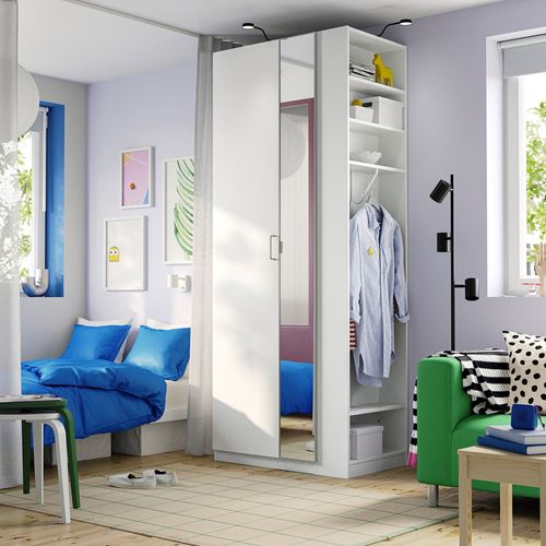 IKEA - PAX, PAX ek ünite, beyaz, 20x58x236 cm