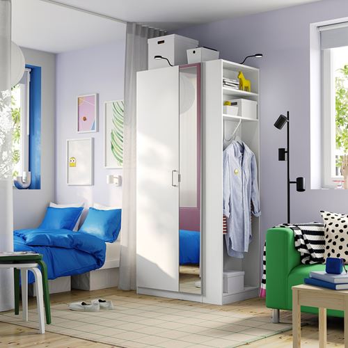 IKEA - PAX, PAX add-on unit, white, 20x58x201 cm