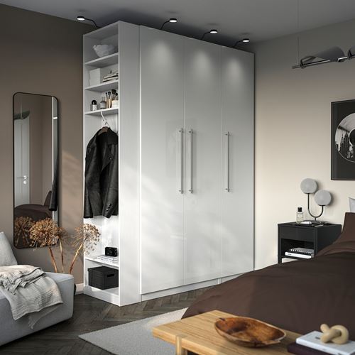 IKEA - PAX/FARDAL, PAX wardrobe, white-high-gloss, 170x60x236 cm