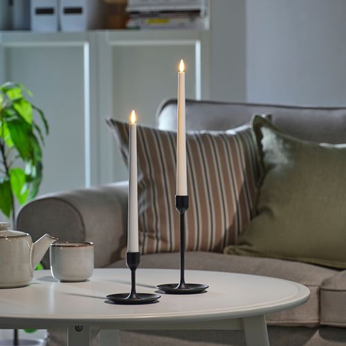 IKEA - SMALOM, LED chandelier candle, white