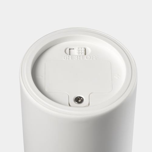 IKEA - SMALOM, LED'li blok mum, beyaz, 19 cm