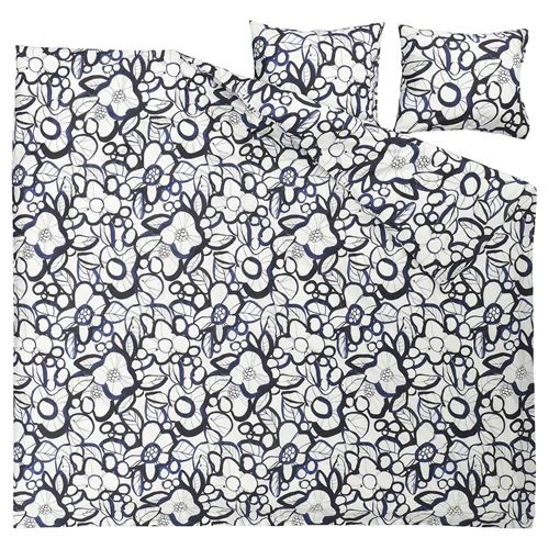 IKEA - HARLIR, double quilt cover and 2 pillowcases, multicolour, 240x220/50x60 cm