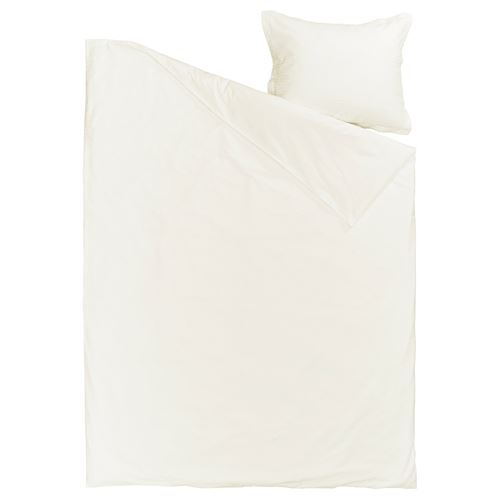 IKEA - LUKTVICKER, single duvet cover sets, white, 150x200/50x60 cm