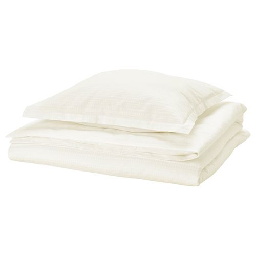 IKEA - LUKTVICKER, single duvet cover sets, white, 150x200/50x60 cm
