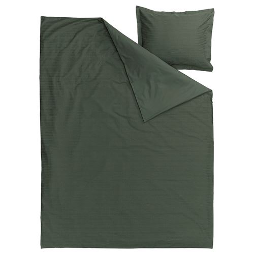 IKEA - LUKTVICKER, single duvet cover sets, dark green, 150x200/50x60 cm