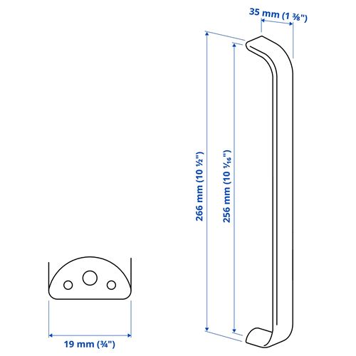IKEA - KALERUM, kulp, metal rengi, 266 mm