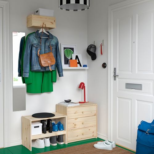 IKEA - RAGGBERG, raflı askılık, çam, 40x21x17 cm