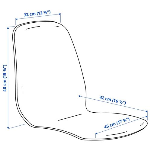 IKEA - SKALSTA, yemek sandalyesi oturma yeri, plastik-kırmızı