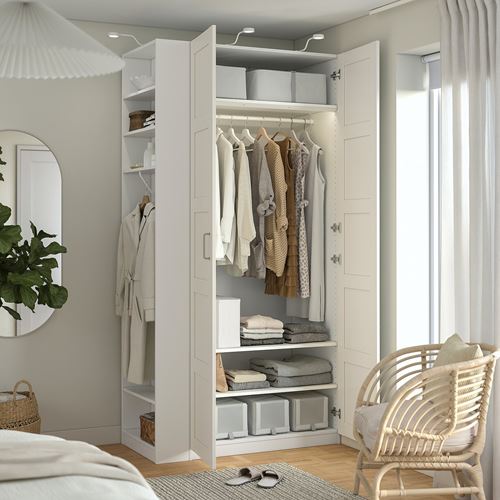 IKEA - PAX/BERGSBO, PAX wardrobe, white, 120x60x236 cm