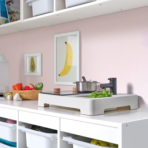 IKEA - STENMUS, mini oyun mutfağı, siyah-beyaz, 43x32 cm