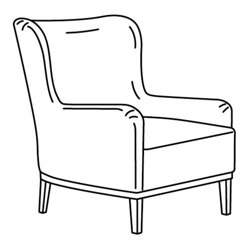 IKEA - FAGERBACKEN, armchair frame, colourless