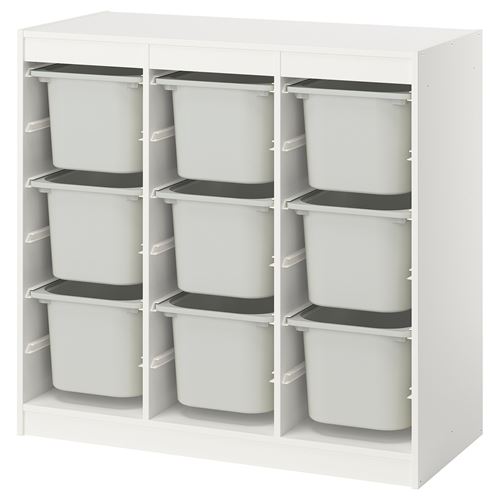 IKEA - TROFAST, storage-unit, white/grey, 99x44x94 cm
