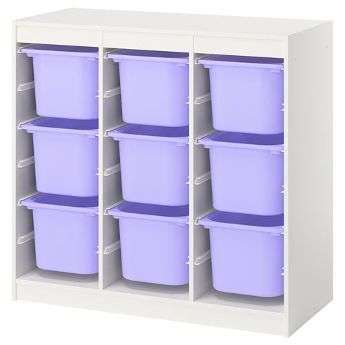 IKEA - TROFAST, saklama ünitesi, beyaz-lila, 99x44x94 cm