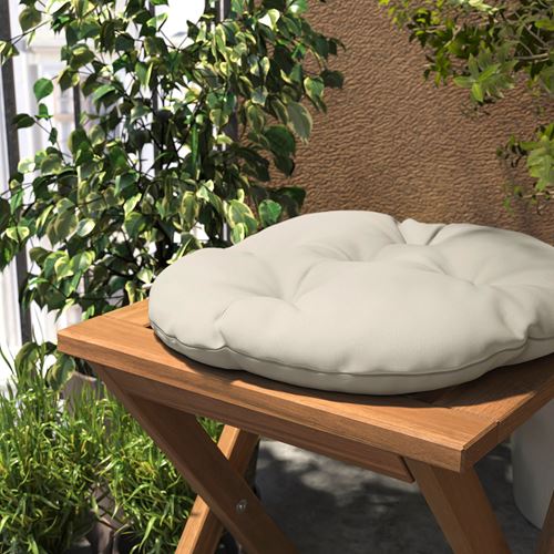 IKEA - KUDDARNA, outdoor chair pad, light grey/beige, 35 cm