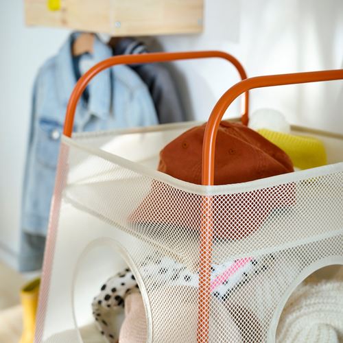 IKEA - TIGERFINK, storage tray with compartments, beige-orange, 82x52x52 cm