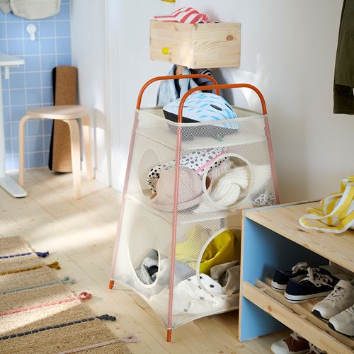 IKEA - TIGERFINK, storage tray with compartments, beige-orange, 82x52x52 cm