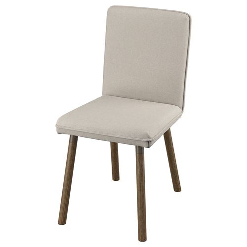 IKEA - TONSTAD, döşemeli ahşap sandalye, Fridtuna açık bej-kahverengi meşe görünümlü