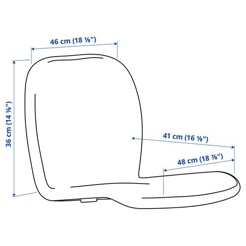 IKEA - SKALSTA, yemek sandalyesi oturma yeri, Knaback gri-yeşil