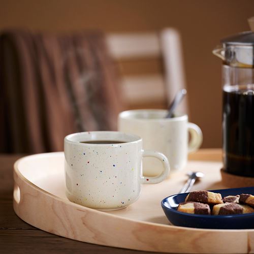 IKEA - TOBISFISK, mug, Patterned beige, 33 cl