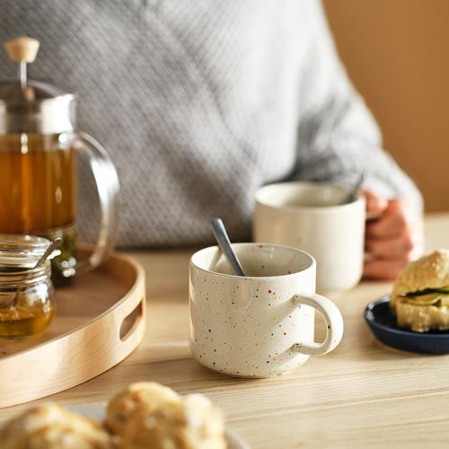 IKEA - TOBISFISK, mug, Patterned beige, 50 cl