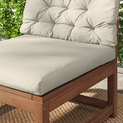 IKEA - KUDDARNA, outdoor seat cushion, light grey/beige, 62x62 cm