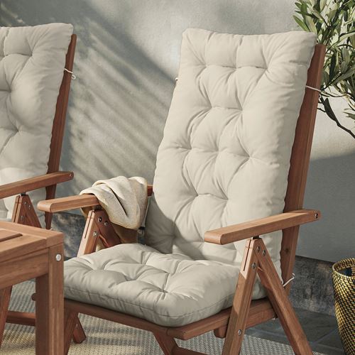 IKEA - KUDDARNA, dış mekan sandalye minderi, açık gri-bej, 116x45 cm