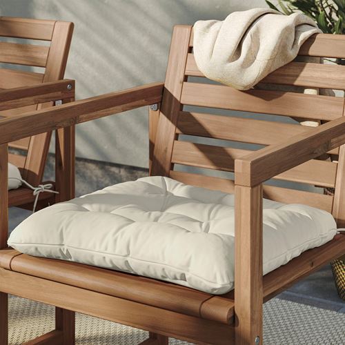 IKEA - KUDDARNA, outdoor chair pad, light grey/beige, 50x50 cm