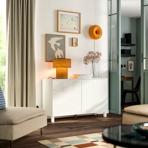 IKEA - BESTA, tv ünitesi, beyaz, 120x42x75 cm