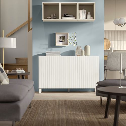 IKEA - BESTA, dolap kombinasyonu, beyaz, 120x42x74 cm