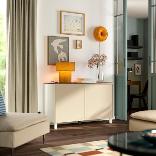 IKEA - BESTA, tv ünitesi, beyaz-bej, 120x42x75 cm