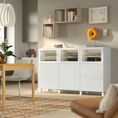 IKEA - BESTA, dolap kombinasyonu, beyaz, 180x42x112 cm