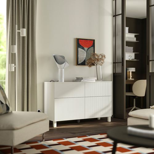 IKEA - BESTA, dolap kombinasyonu, beyaz, 120x42x75 cm