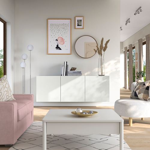 IKEA - BESTA, duvar dolabı, beyaz, 180x42x64 cm