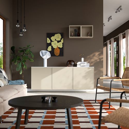 IKEA - BESTA, duvar dolabı, beyaz-bej, 180x42x65 cm