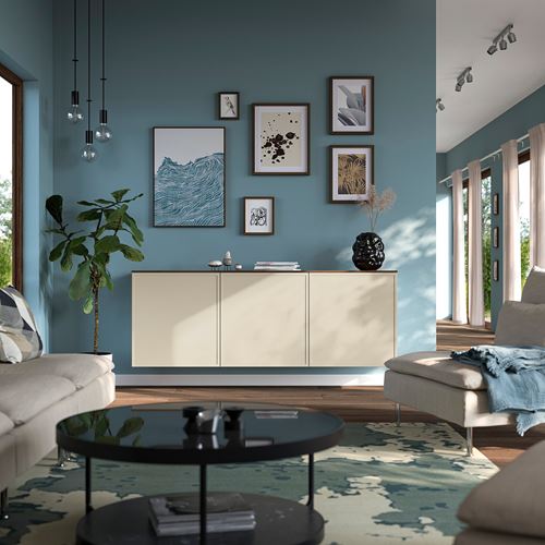 IKEA - BESTA, duvar dolabı, beyaz-ceviz görünüm, 180x42x65 cm