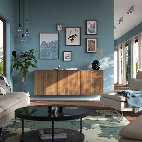 IKEA - BESTA, duvar dolabı, venge-ceviz görünüm, 180x42x65 cm