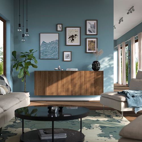 IKEA - BESTA, duvar dolabı, venge-ceviz görünüm, 180x42x64 cm