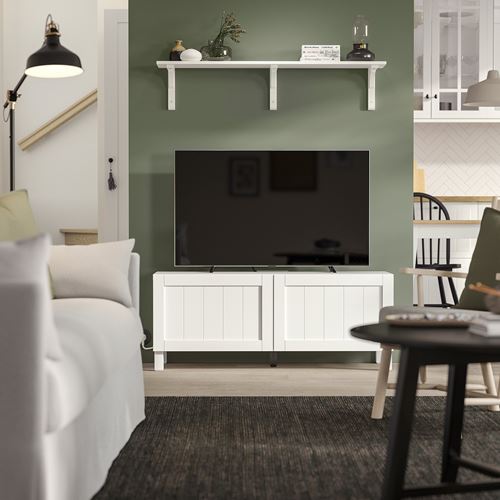 IKEA - BESTA, tv sehpası, beyaz, 120x42x48 cm