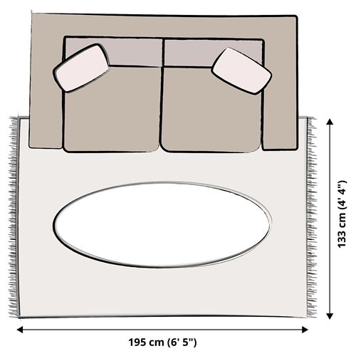 IKEA - STOENSE, büyük halı, bej, 133x195 cm