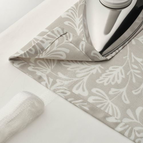 IKEA - SNÖRUTA, fon perde/2 kanat, açık gri-bej-beyaz, 145x300 cm