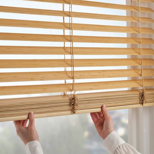 IKEA - VECKLARFLY, venetian blind, bamboo, 140x155 cm