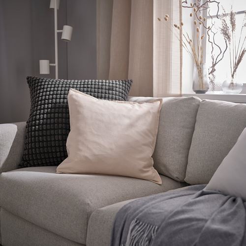 IKEA - SVARTPOPPEL, kırlent kılıfı, antrasit, 65x65 cm