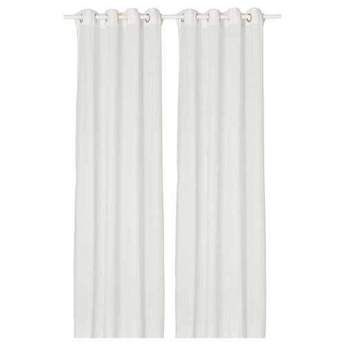 IKEA - MATILDA, sheer curtains, 1 pair, white, 145x300 cm