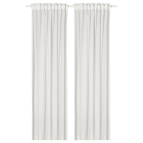 IKEA - MATILDA, sheer curtains, 1 pair, white, 145x300 cm