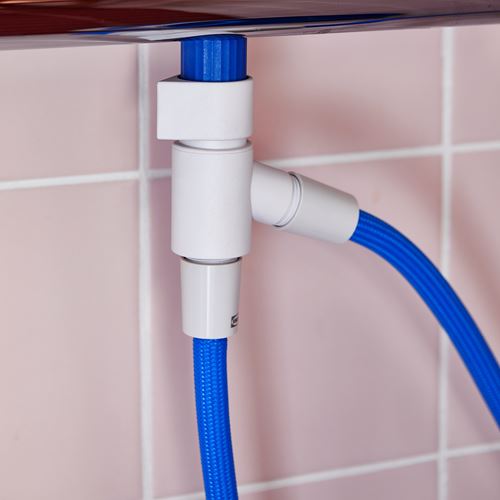 IKEA - BERGVATTNET, duş için otomatik yönlendirici, gri-mavi