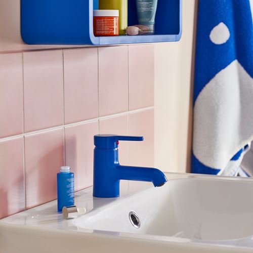 IKEA - BERGVATTNET, lavabo bataryası, mavi, 12 cm
