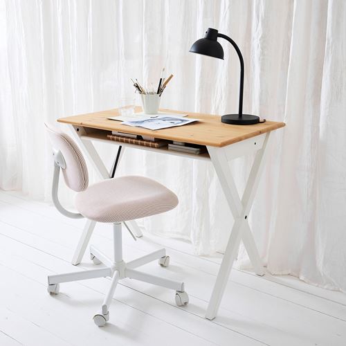 IKEA - BOLLPOJKE, çalışma masası, çam-beyaz, 90x55 cm