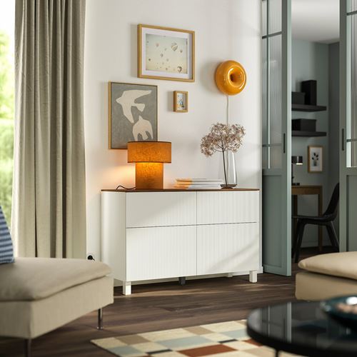 IKEA - BESTA, dolap kombinasyonu, beyaz, 120x42x75 cm