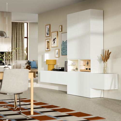 IKEA - BESTA, tv storage unit, white, 360x42x231 cm